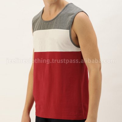 Panel Sleeveless T-Shirt